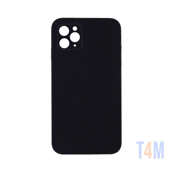 Capa de Silicone com Moldura de Câmera para Apple iPhone 11 Pro Max Preto